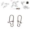 Premium Stainless Steel Fishing Fastlock Needle Swivels Snap Duo-lock Hooks Tackle Set Of 100