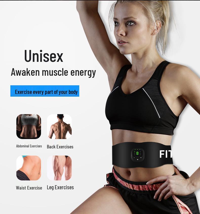 EMS Fitness Waist Belt: Smart Abdominal Sticker & Tummy Tuck Exerciser for Home Use
