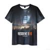 Новейшая Популярная Хоррор Игра Resident Evil 3 Печатная Мужская Футболка 3D Biohazard Модная Свободная Короткий Рукав Уличная Одежда
