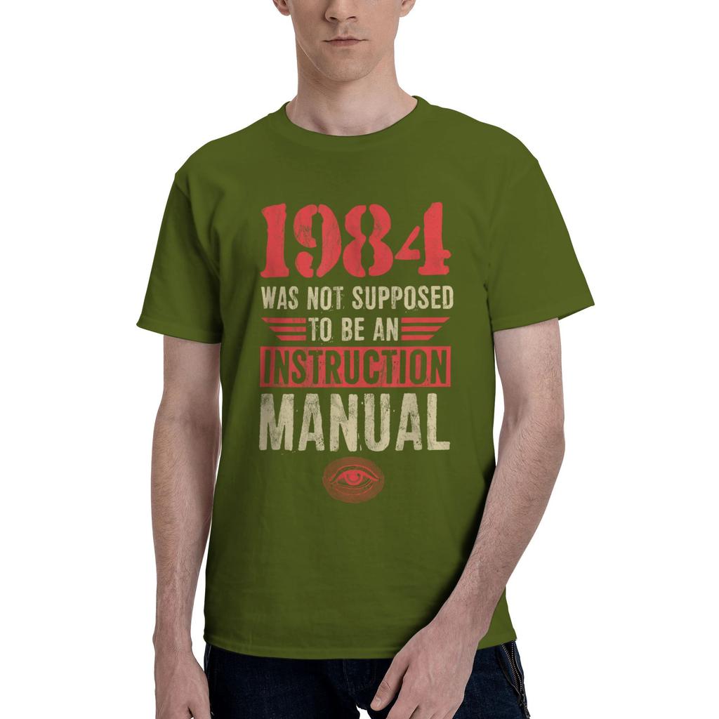 1984 George Orwell should not be an instruction Unisexual T Shirt Hippie TShirts ShortSleeve Tops Cotton Plus Size Top Tees