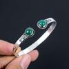 Green Onyx Gemstone Bangles 925 Sterling Silver Bangle Jewelry Gift For Unisex LG-114