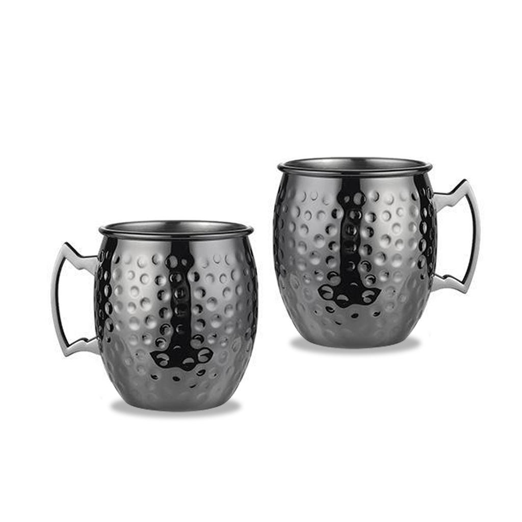 Кружки Leeseph Moscow Mule, кованые медные чашки с покрытием из нержавеющей стали 304, для холодных напитков, пива, вина, баров, вечеринок, в подарок
