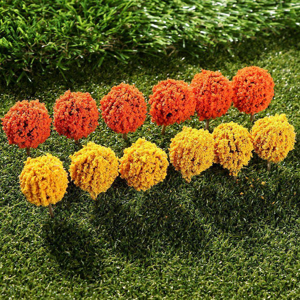 Искусственные пейзажи Деревья Железная дорога Украшение Здание Ландшафтные аксессуары Миниатюрное цветочное дерево