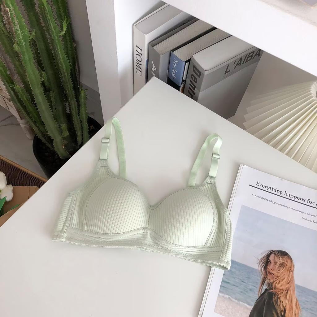 Нижнее белье для девочек, хлопковый бюстгальтер с небольшой грудью, декомпрессионный комфортный и удобный без стального кольца, бюстгальтер для подростков, топ