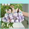 Cute Starry Rabbit Plush Doll Keychain Fluffy Cuddly Soft Toy For Collectors