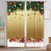 2pcs Christmas Tree Golden Red Christmas Ball Snowflake Pattern Curtain with Hook Suitable For Living Room Kitchen, Dining Room