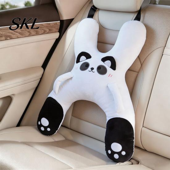 Cute Animal Travel Pillow H-Shaped Car for Kids, Neck Pillows Seat, Sleeping Decorative Interior Accessory Pillow, Plush Rest Cushion Trips