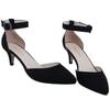 Women Sandals Sexy Pumps New Summer Ladies Suede 5cm Thin High Heels Party Wedding Shoes Open Toe Ankle Straps Sandal