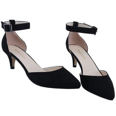 Женские босоножки, сексуальные туфли-лодочки, новые летние женские замшевые туфли на тонком каблуке 5 см, свадебные туфли с открытым носком и ремешками на щиколотке