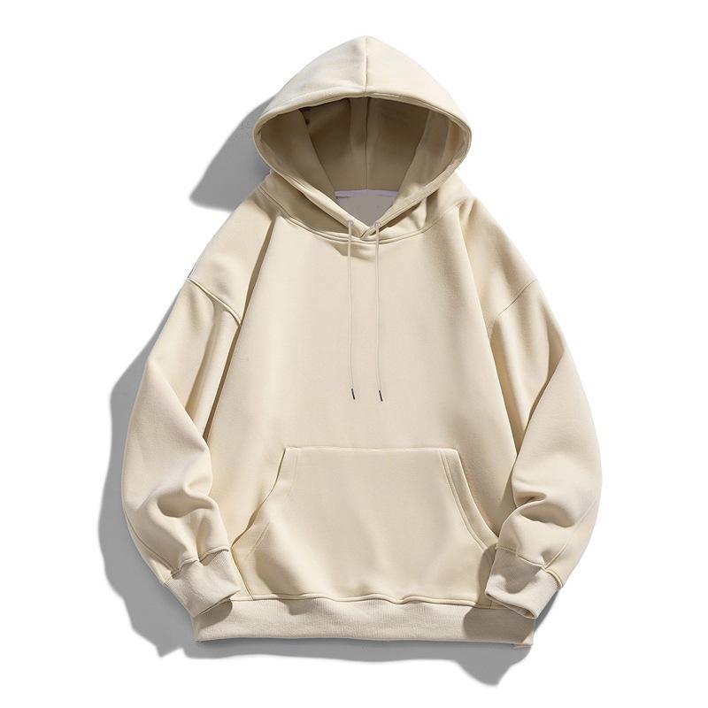 Sweater Men's Spring and Autumn Trendy Ins Loose Velvet Hooded Men's Long-sleeved T-shirt