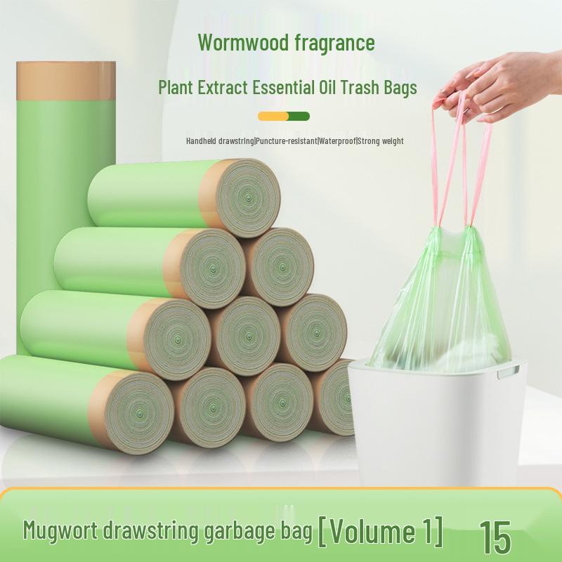 9N Portable Thickened Drawstring Garbage Bags, 100-Pack for Home or Dorm Use