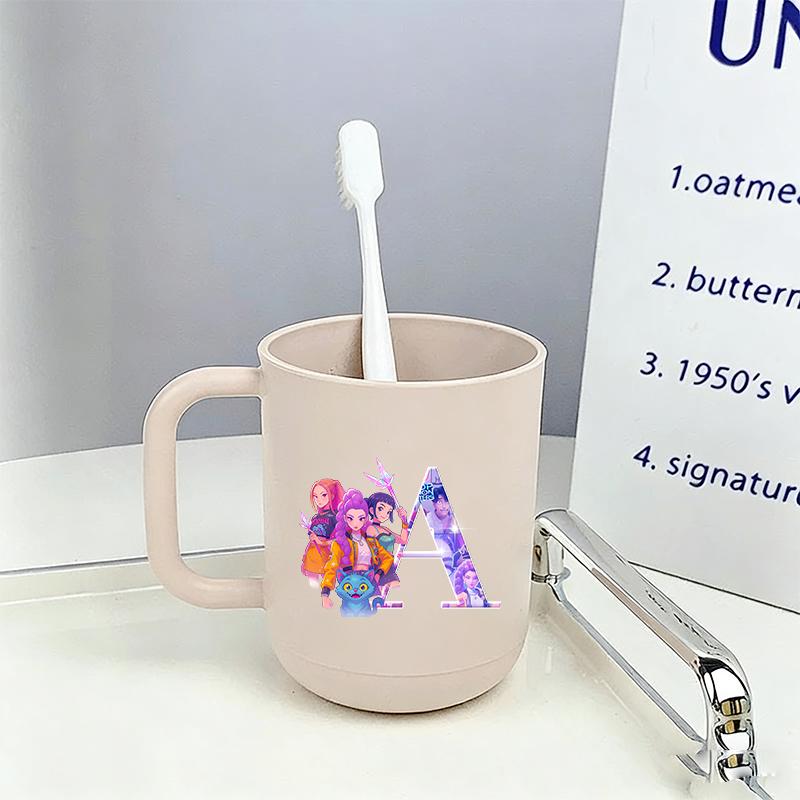 Kpop Demon Hunters Mouthwash Cup Kawaii Portable Toothbrush Cups Home Couple Family Thickened Juice Water Mug Birthday Gift