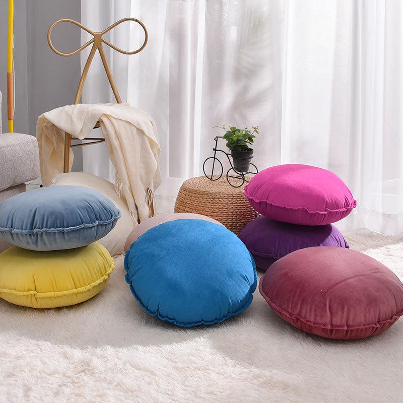 Подушка для медитации в стиле скандинавского стиля, круглые наволочки для подушек, бархатные наволочки для дивана, автомобиля, кровати, декоративные наволочки для подушек, поясничная подушка