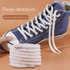 Precision Woven Linen Cotton Round Laces Outdoor Sports Laces Men and Women Casual Canvas Laces Shoes Accessories 1 Pair