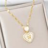 Love Necklace Women'S Design Simple And Sweet Versatile Diamond-Encrusted Heart Pendant Jewelry
