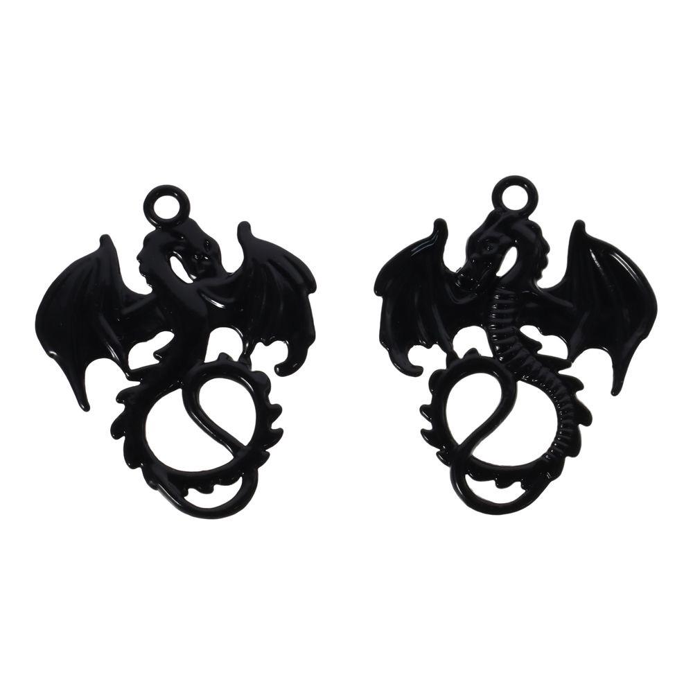 Black Dragon Pendant Alloy Tibetan Style Electroplated  Jewelry Accessories