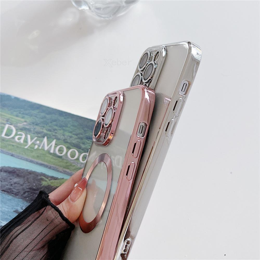 Покрытие прозрачное магнитное для чехлов Magsafe Wireless Charging для iPhone 16 15 14 11 12 13 Pro Max Crossbody Lanyard ожерелье Чехол