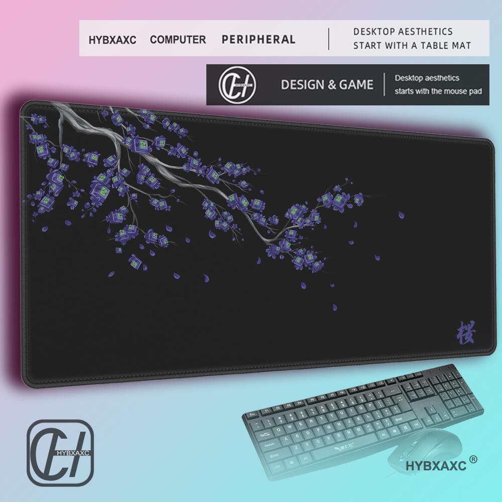 HYBXAXC Японская Сакура Вишня Коврик для Мыши Романтичный Розовый Цветок Аниме Стиль Расширенный Настольный Коврик Моющийся Игровой Коврик для Ноутбука