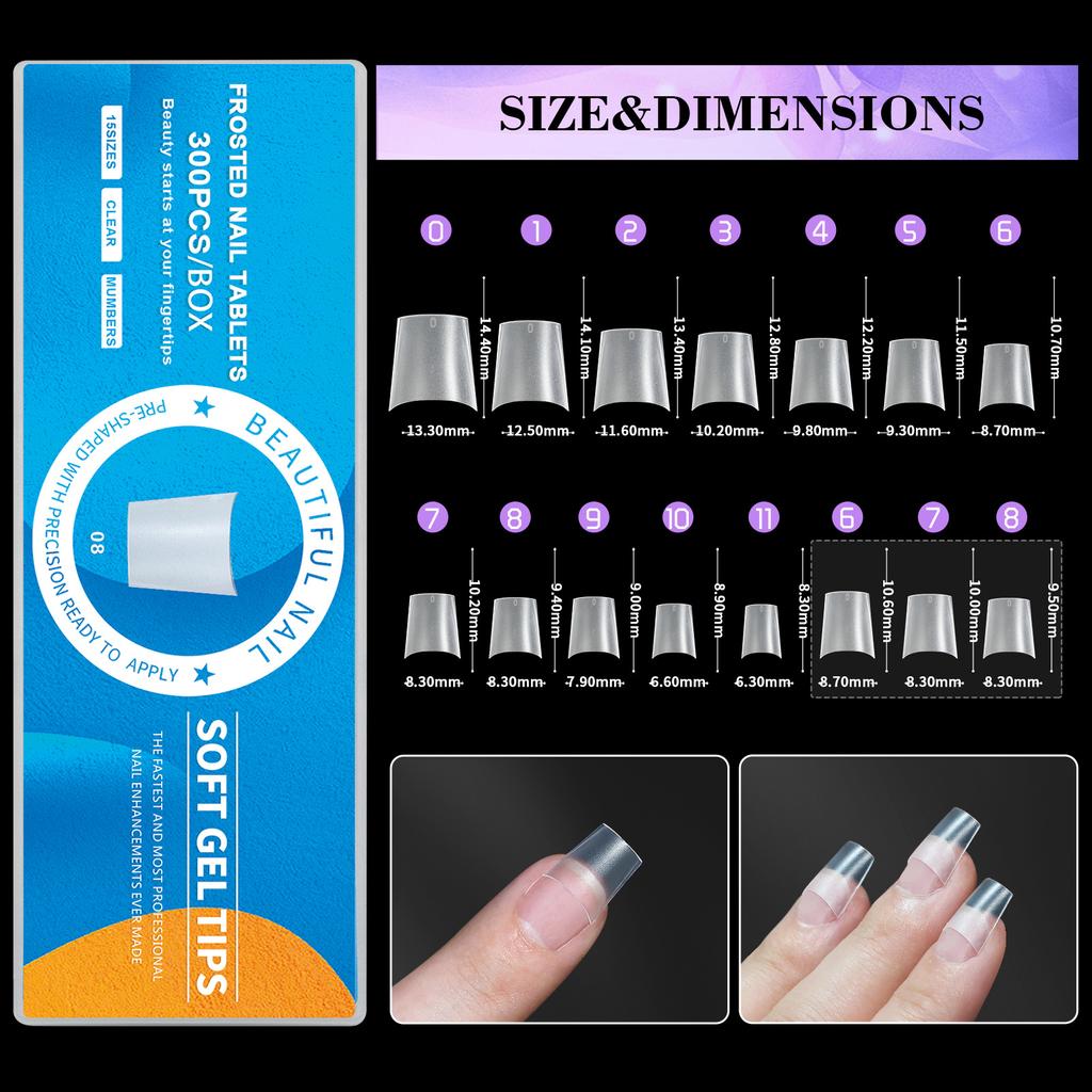 Nail Art Pads Wear Nail Ultra-Thin And Seamless Full Matte, No Grinding, Extended Fake Nail Patch 15 Size