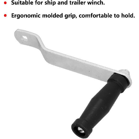 Acouto Replacement Winch Handle Ergonomic Winch Handle Crank Comfortable Grip Replacement Accessory for Boat Trailer Marine Sailboat