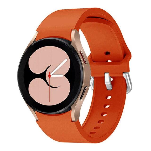 Силиконовый ремешок 20 мм для Samsung Galaxy Watch 5/4, 40 мм/44 мм, оригинальный браслет без зазора для Samsung Galaxy Watch 4 Classic, 46 мм/42 мм Correa