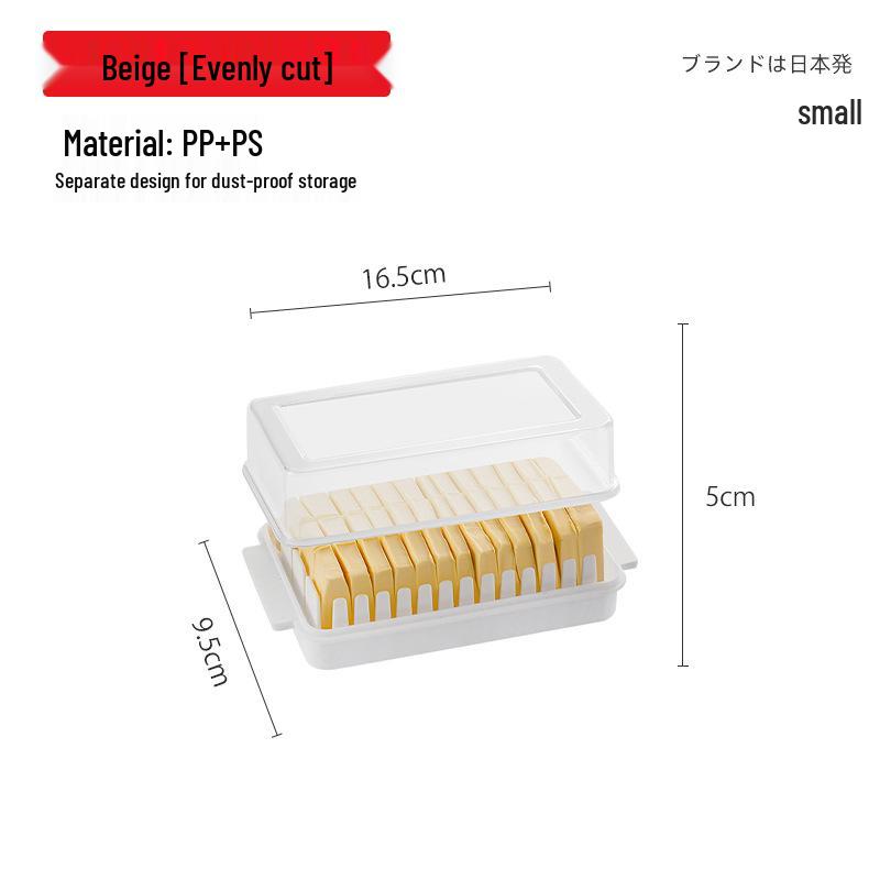 Butter Storage Box with Lid and Knife: Japanese-Style Cheese Keeper and Slicer