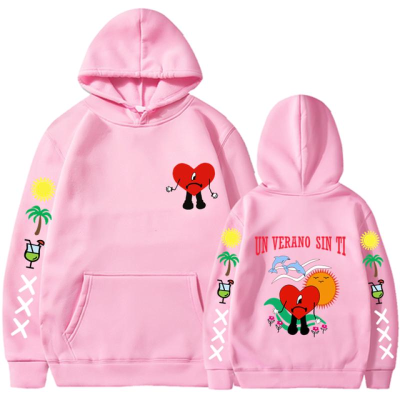 Толстовка с капюшоном Un Verano Sin Ti для мужчин и женщин, модные толстовки с капюшоном Bad Bunny, детские толстовки в стиле хип-хоп, толстовки с капюшоном и длинными рукавами, пальто для девочек