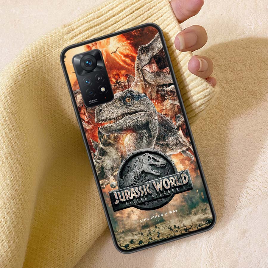 New World Jurassic Park Phone Case For Redmi 13C 14C Note 14 13 Pro Plus 5G Clear Capa 12 12C 10A 10C 10 9A 9C 9T 9 8 Pro Cover