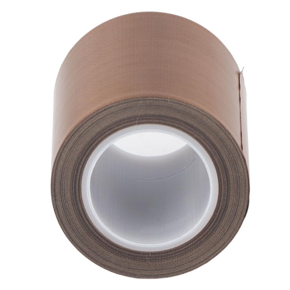 Стеклоткань с покрытием PTFE, лента PTFE 2 дюйма x 33 фута x 0,18 мм, 1 дюйм x 33 фута x 0,18 мм, высокотемпературная лента, коричневый силиконовый клей