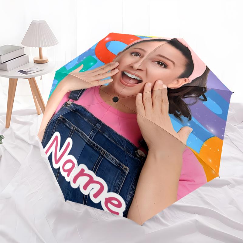 Personalized Name M-Ms Rachel Print Umbrella - Automatic Open/Close, Eight-Rib Durable Frame, Automatic Folding Umbrella