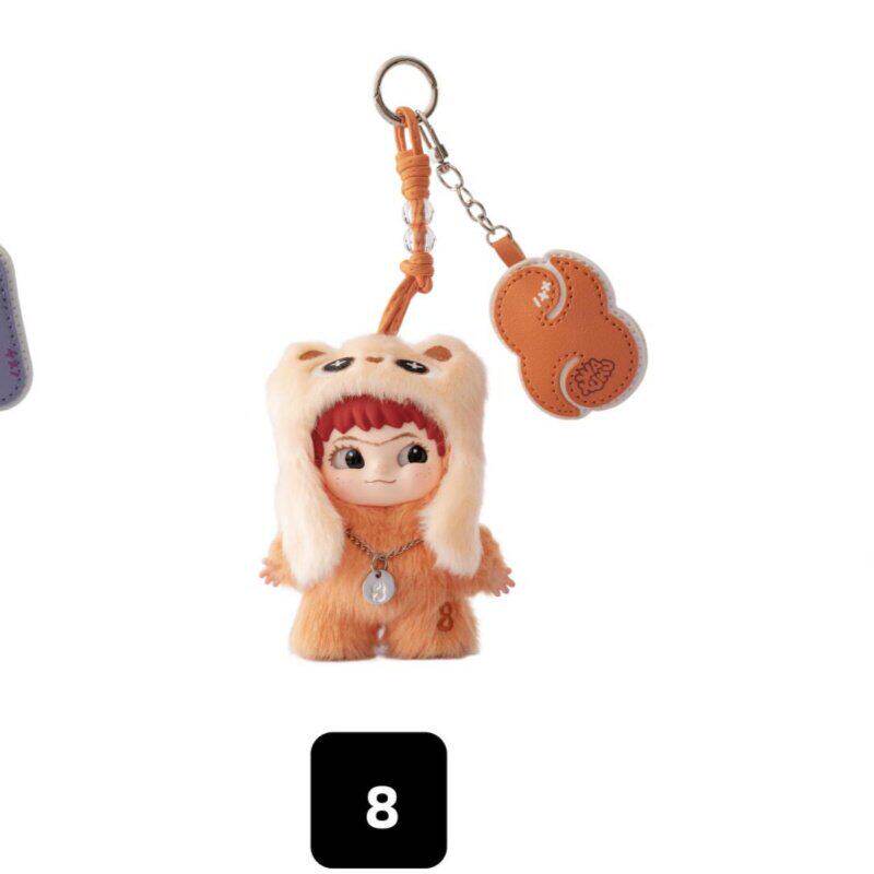Genuine In Stock Wakuku 3.0 On A Roll Series  Dolls Cute Fluffy Collectable Figure Bag Charm Keychain Toys Holiday Gift