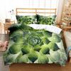 Succulent Plants Green Plant Duvet Cover Collection Polyester Comforter Cover King Queen Full Size Bedding Collection With Pillowcase For Teen