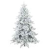 Artificial Hinged Christmas Tree Snow White 210 cm