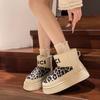 Модные женские зимние ботинки с леопардовым принтом, расшитые блестками, шерстяная подкладка, женские туфли на платформе, новые зимние ботильоны для активного отдыха, теплые и нескользящие
