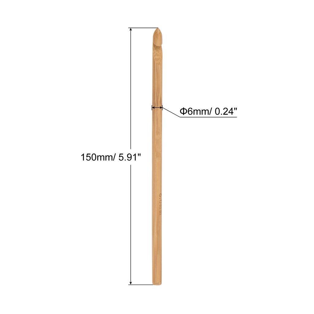 6 шт. Деревянные бамбуковые крючки для вязания 3 мм-10 мм Вязальные крючки для рукоделия из пряжи