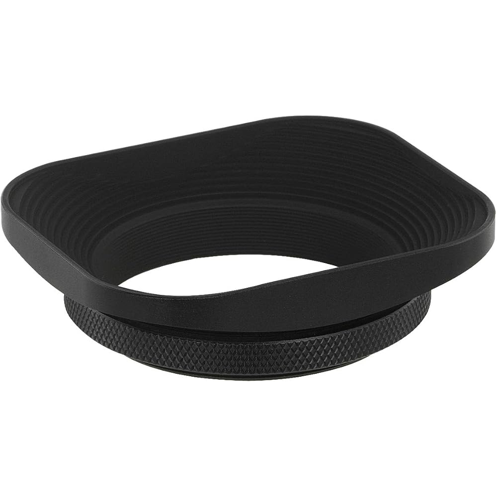 Haoge LH-E2T 49mm Square Metal Screw-In Lens Hood with Cap is compatible with Sony RX1, RX1R, RX1RII cameras and Sony E 20mm f2.8, 28mm f2, 30mm f3.5,