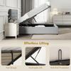 4ft6 Double Size Ottoman Bed Frame, with Front Drawer - Grey