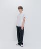 PSSHOPPER Semi-Crop Slub Vintage Short Sleeve T-Shirt [Cocoa]