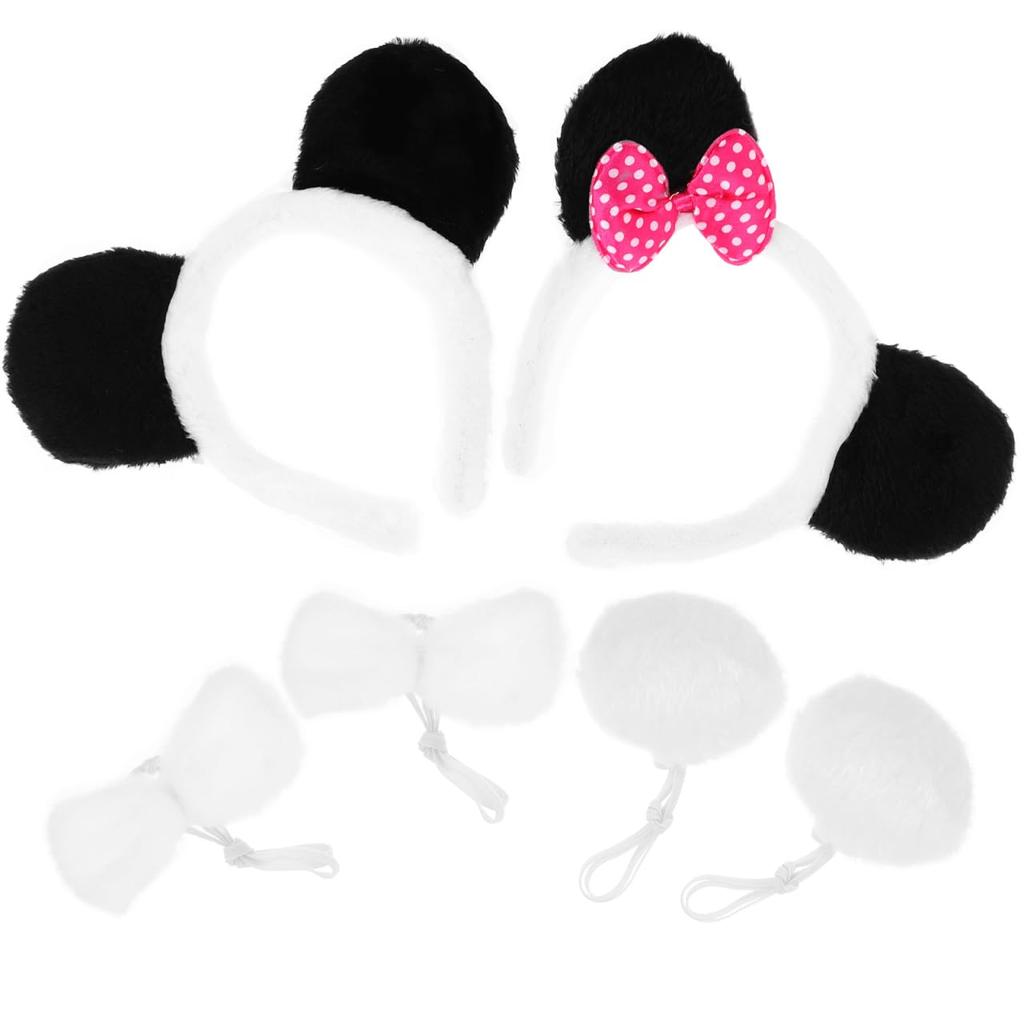 LIFKOME Set of 2 Panda Ears Panda Costume Accessories Panda Hat Panda Costume Accessories for Women Panda Ears Headband Panda Accessories for Women