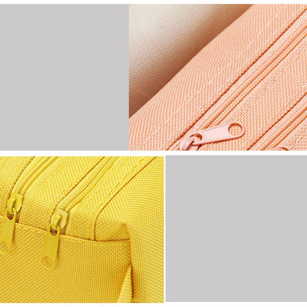 Portable Big Storage bag School Stationery Candy color Pen Case Pen Bag Pencil Case Double layer