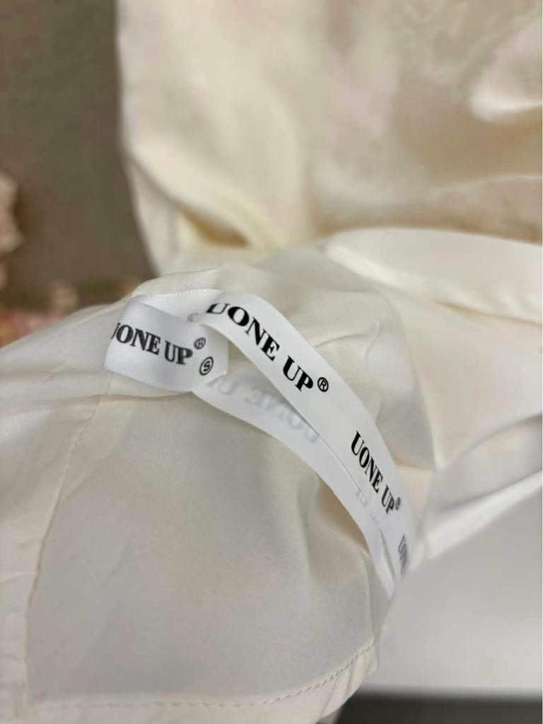 UONE2025 Летнее китайское жаккардовое платье ципао с пуговицами-лягушками и полым дизайном талии