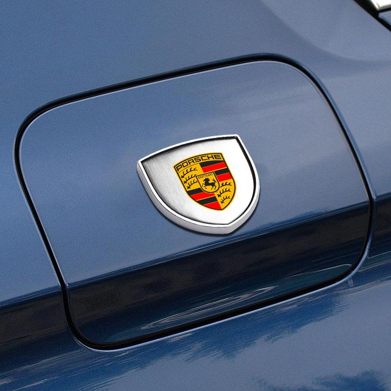 1Pcs 3D Metal Auto Door Shield Emblem Car Body Badge Sticker For Porsche Boxster Cayenne Panamera Macan Cayman 911 918 996 917 991