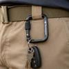 3pcs Flattened Buckle with Thread Square Carabiner Portable Snap Clip Hook