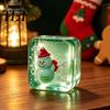 Stress Reducing Gadget Christmas Clear Cube Squeeze Toy, Santa Claus for Calming Toy Anxiety Reduction, Hand Relaxation Ball Sensory Xmas Gift Relief