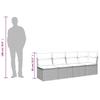 Vidaxl Sofa Ogrodowa Z Poduszkami, 4-Osobowa, Czarna, Polirattan