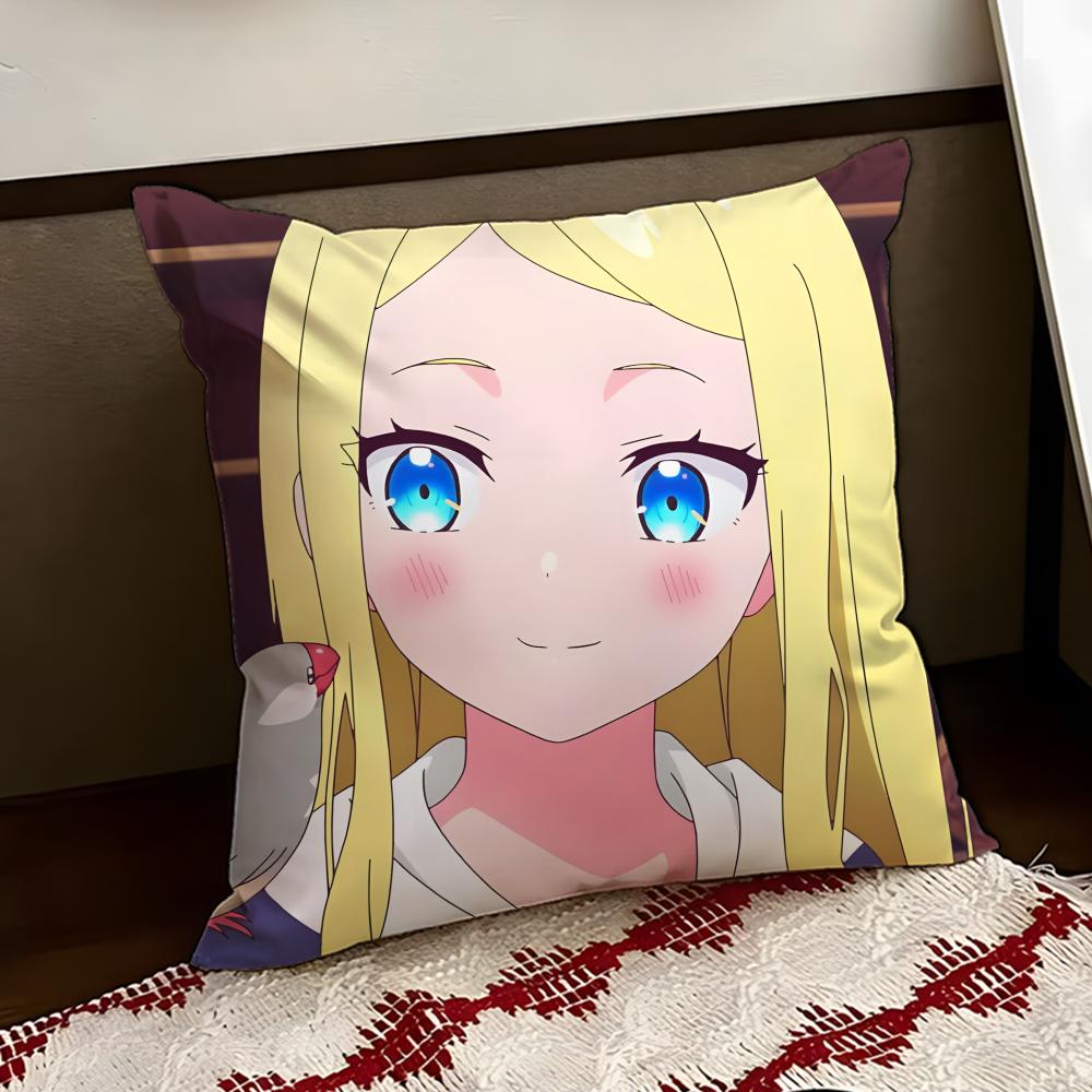 Anime SSasaki and Peeps Cushion Cover Reversible Soft Durable Pillow Cover Home Car MultiScene Use for Daily Comfort