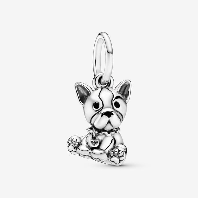 925 Sterling Silver Charms Beads Original Poodle Bulldog Dog Pendant Charm Fit Fashion Bracelet Necklace Diy Jewelry for Women