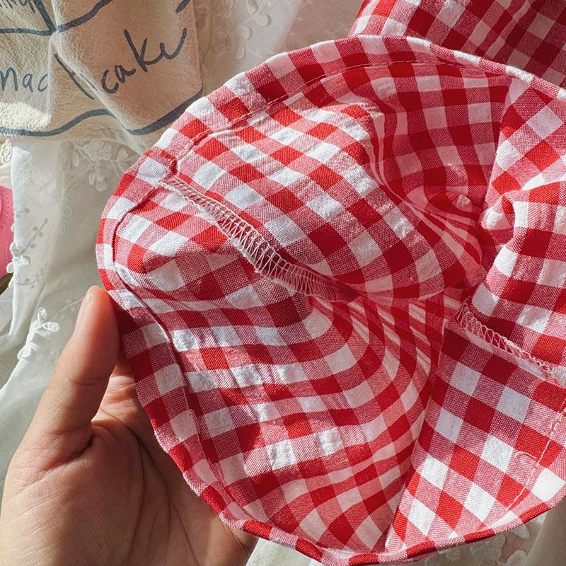 Летние тонкие клетчатые прямые брюки Nine Minute для девочек, широкие брюки для детей среднего возраста