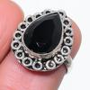 Black Spinel Handmade 925 Sterling Silver Jewelry Ring Size 6 O8r43