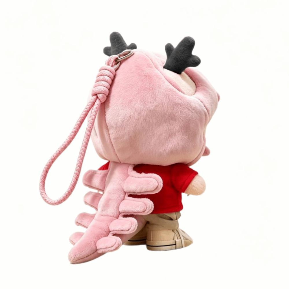 With Lanyard Dinosaur Bone Keychain Creative Plush Hoodie Keychain Backpack Accessories